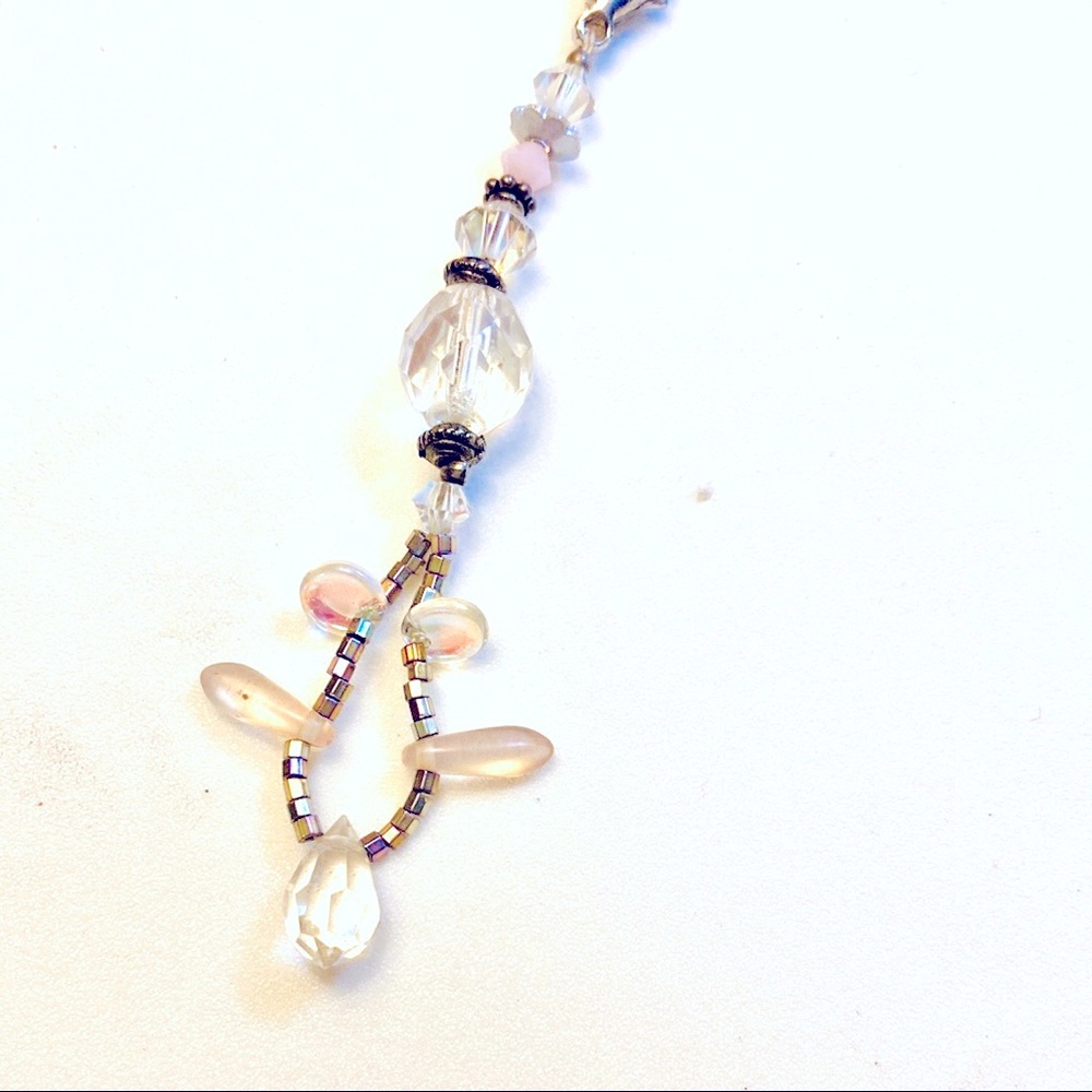 Pink Crystal Artisan Pull Charm